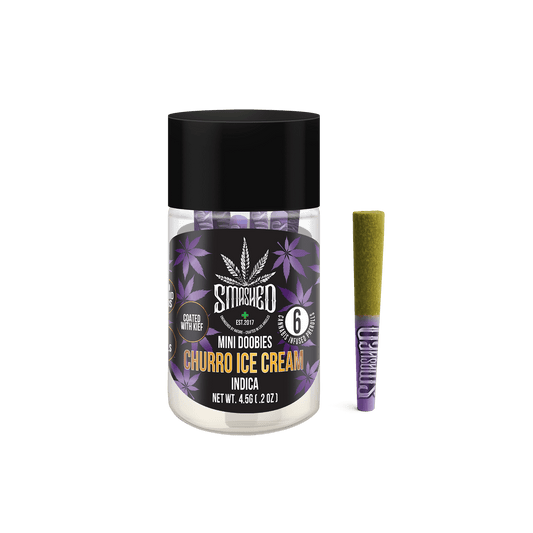 Smashed Mini Doobies Liquid Diamond Churro Ice cream (Indica) 6 Pack