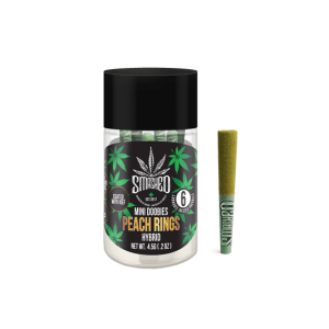 Smashed Mini Doobies Liquid Diamond Peach Rings (Hybrid) 6 Pack