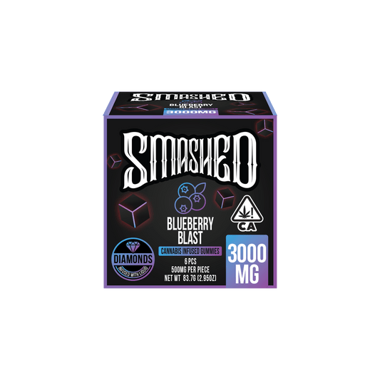 Smashed 3000mg Blueberry Blast Liquid Diamond Gummies