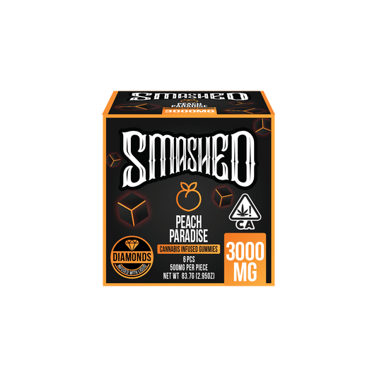 Smashed 3000mg Peach Paradise Liquid Diamond Gummies