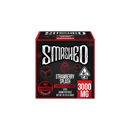 Smashed 3000mg Strawberry Splash Liquid Diamond Gummies