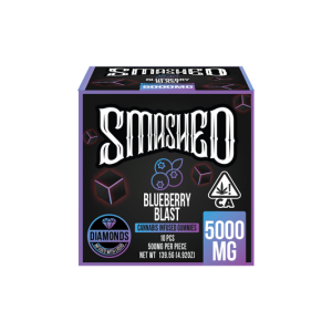 Smashed 5000mg Blueberry Blast Liquid Diamond Gummies