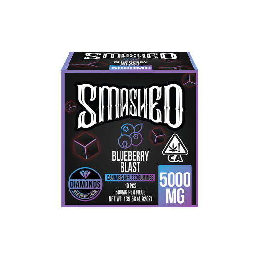 Smashed 5000mg Blueberry Blast Liquid Diamond Gummies