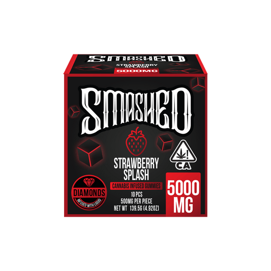 Smashed 5000mg Strawberry Splash Liquid Diamond Gummies