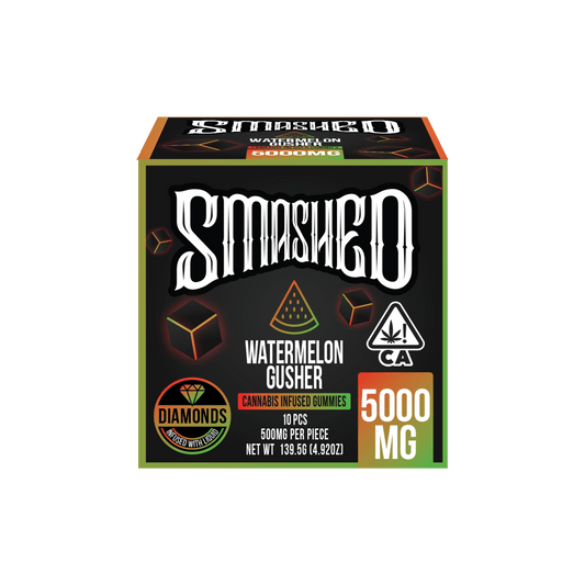Smashed 5000mg Watermelon Gusher Liquid Diamond Gummies