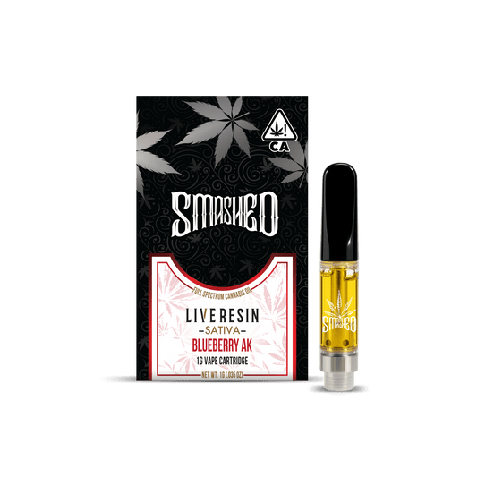Smashed Cartridge Live Resin 1G Blueberry AK (Sativa)