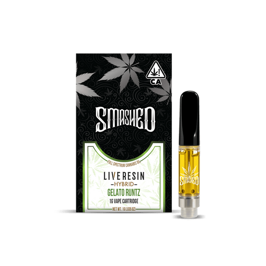 Smashed Cartridge Live Resin 1G Gelato Runtz (Hybrid)